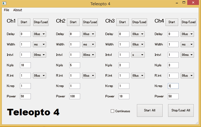 Teleopto 4 Software Teleopto 4 Software